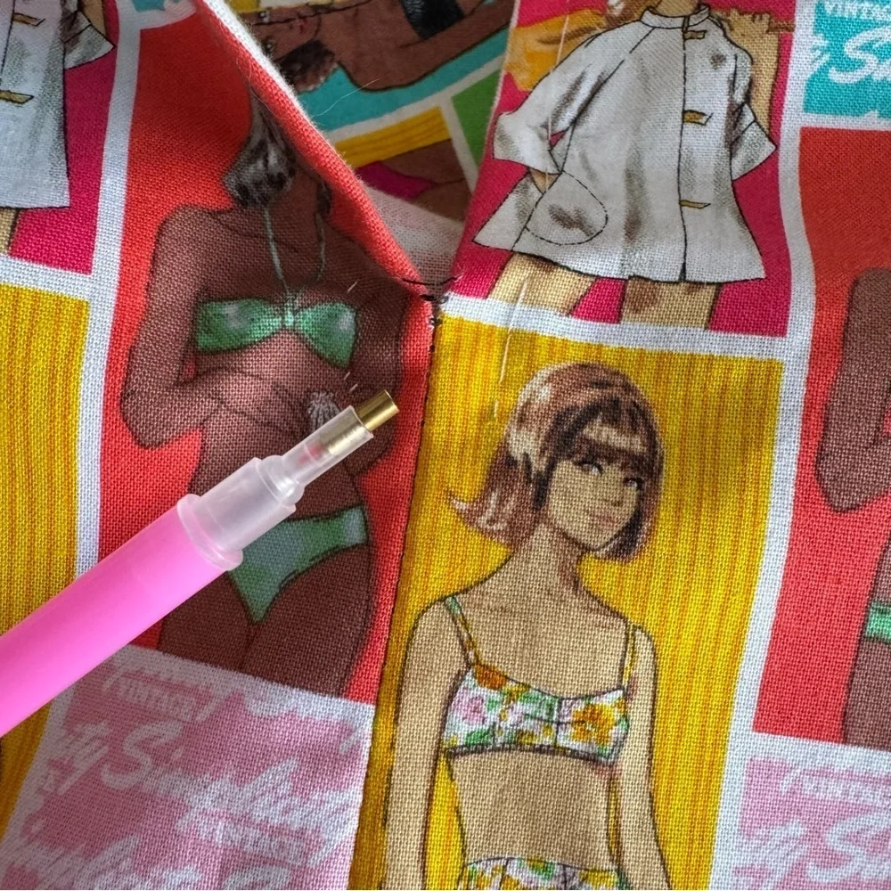 Home sewn Simplicity Vintage summer ladies print scrub top